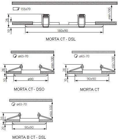 Точечные светильники Kanlux MORTA CT-DSL250-B 19360