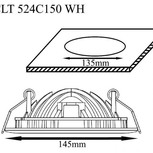 Встраиваемый светодиодный светильник Crystal Lux CLT 524C150 WH