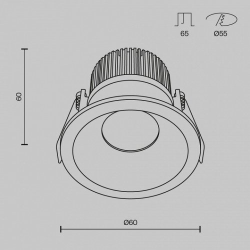 Точечный светильник Zoom DL034-01-06W3K-B