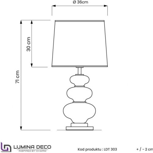 Настольная лампа Lumina Deco Briston LDT 303 F.GD+WT