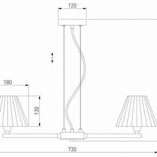 Подвесная люстра Eurosvet Peony 60136/6 хром/графит