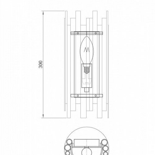 Настенный светильник Maytoni Coliseo MOD136WL-01BS