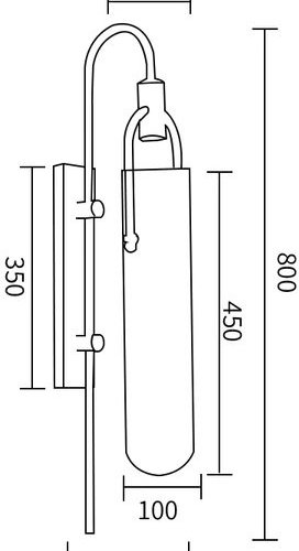 Бра Arc Well B6066W/L black/white