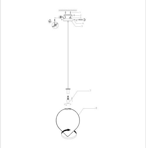 Подвесной светильник iLamp Cento 9571P/1-D300 BR-WH