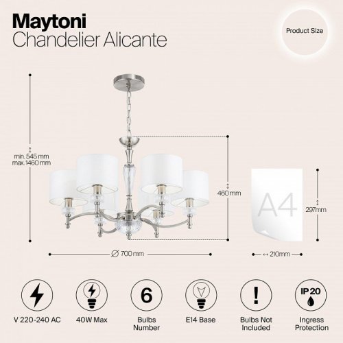 Подвесная люстра Maytoni Modern Mod014 MOD014CL-06N