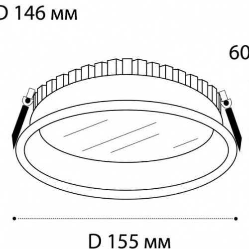 Встраиваемый светодиодный светильник Italline IT06-6013 black 4000K