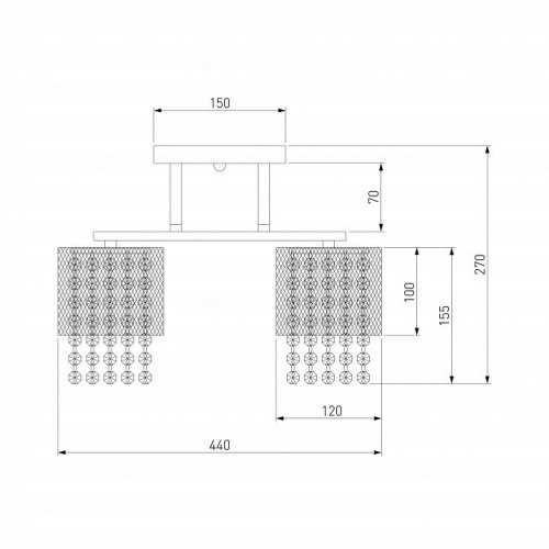 Потолочная люстра Eurosvet Bonnie 30137/5 золото