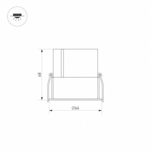 Встраиваемый светодиодный светильник Arlight S-Atlas-Built-R66-15W Day4000 035460