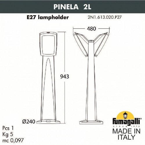 Наземный светильник Fumagalli Germana 2N1.613.020.WYF1R