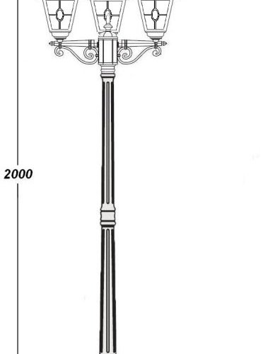 Наземный фонарь Oasis_Light FARO lead GLASS 91108B lgY Bl