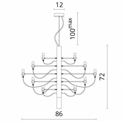 Подвесная люстра Divinare Molto 8030/02 LM-30