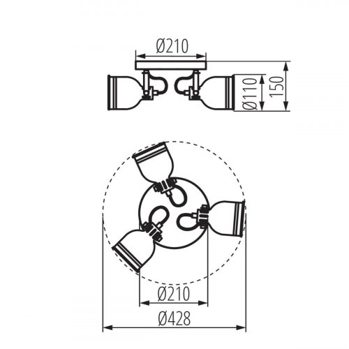 Спот Kanlux DERATO EL-3O B-SR 35644