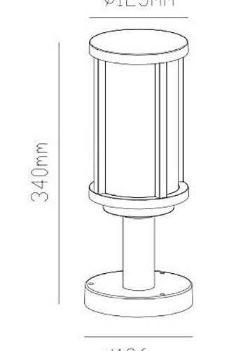 Наземный фонарь Arte Lamp Toronto A1036FN-1BK