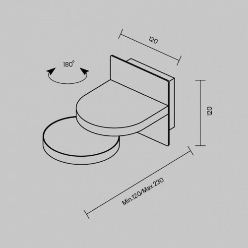 Настенный светильник Flap MOD354WL-L12W3K