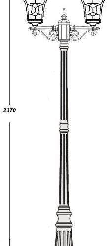 Наземный фонарь Oasis_Light VENECIA 2L 91809LA Bl