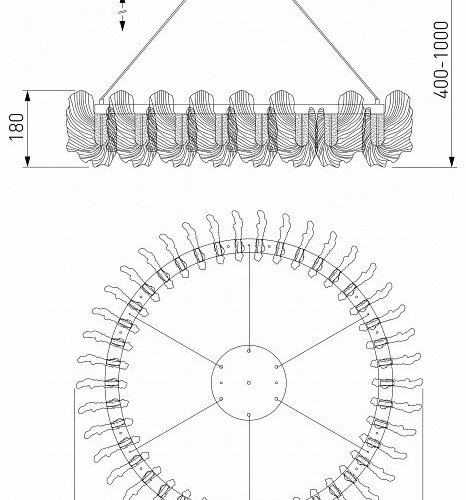 Подвесной светильник Bogate's Farfalla 90375/1