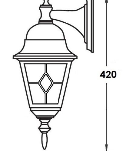 Настенный фонарь уличный QUADRO M lead GLASS 79902MlgG Bl