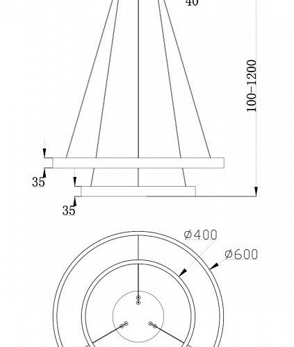 Подвесной светодиодный светильник Maytoni Rim MOD058PL-L55BS4K