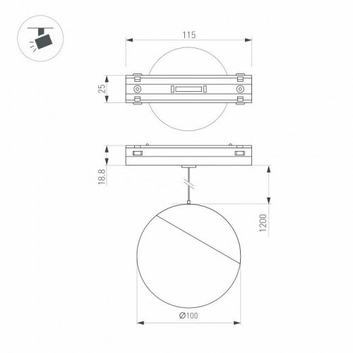 Подвесной светильник Arlight MAG-VIBE 044455