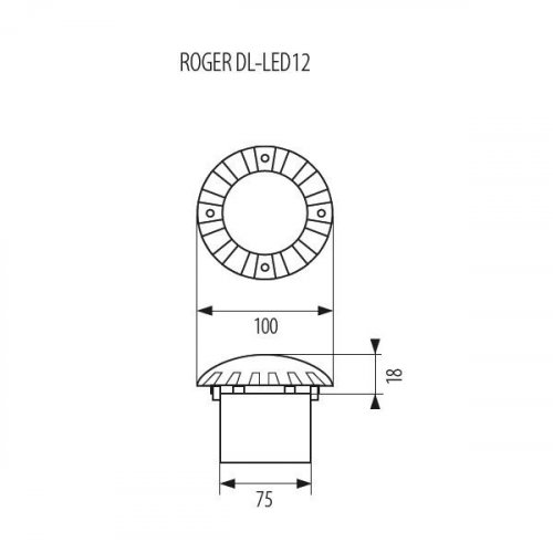 Грунтовые светильники Kanlux ROGER DL-LED12 7280