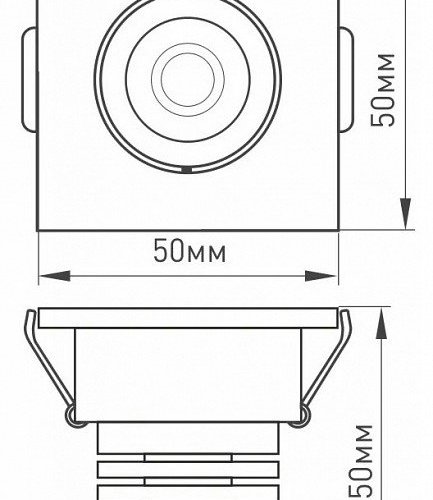 Встраиваемый светильник Arlight LTM-S50x50WH 5W Warm White 25deg