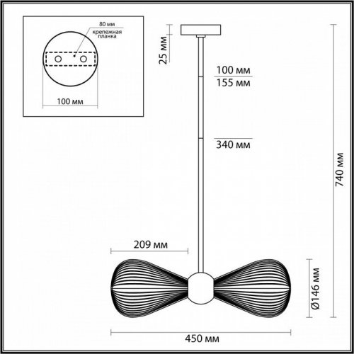 Потолочная люстра Odeon Light Elica 5417/2