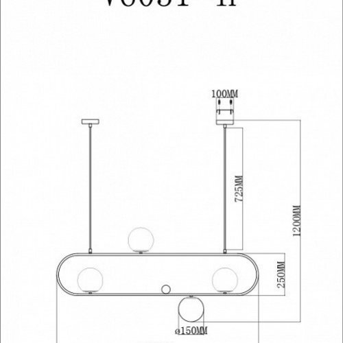 Подвесная люстра Moderli Miya V6031-4P