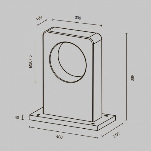 Наземный светильник Betone O469FL-L7CM3K