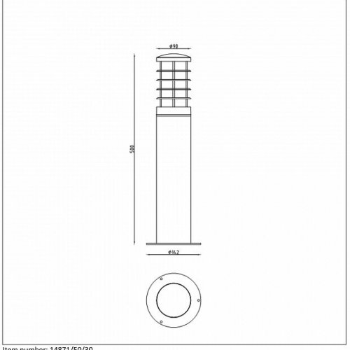 Уличный столб Lucide Solid 14871/50/30