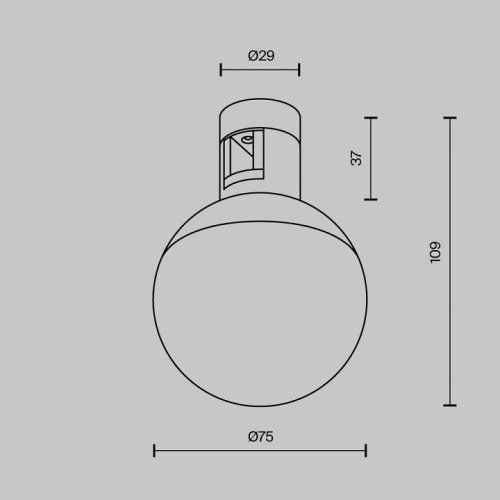 Накладной светильник Maytoni Luna TR149-1-5W3K-B