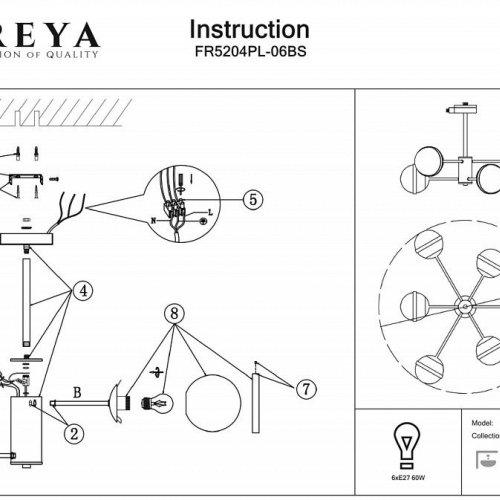 Потолочная люстра Freya Sonder FR5204PL-06BS