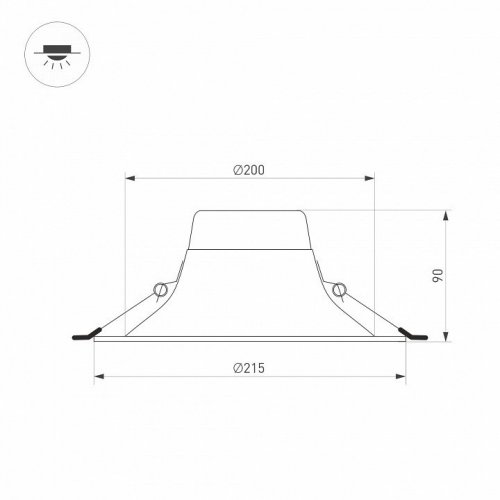 Встраиваемый светодиодный светильник Arlight MS-Blizzard-Built-R215-20W Day4000 035598