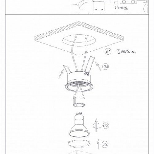 Влагозащищенный накладной светильник Denkirs DK3015-BK