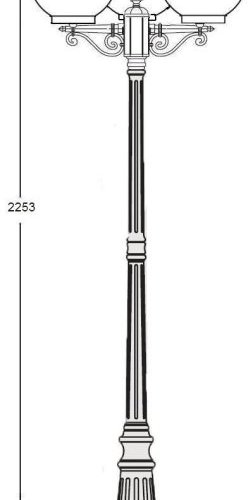 Наземный фонарь Oasis_Light GLOBO S 88209SB Bl