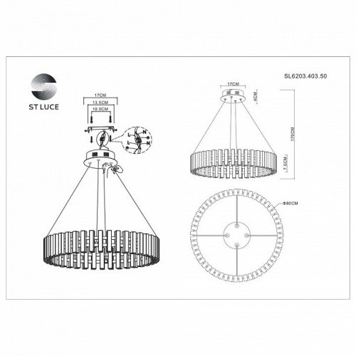 Подвесной светодиодный светильник ST Luce Estense SL6203.403.50