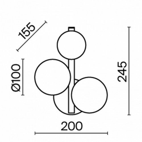 Бра Dallas MOD545WL-03G