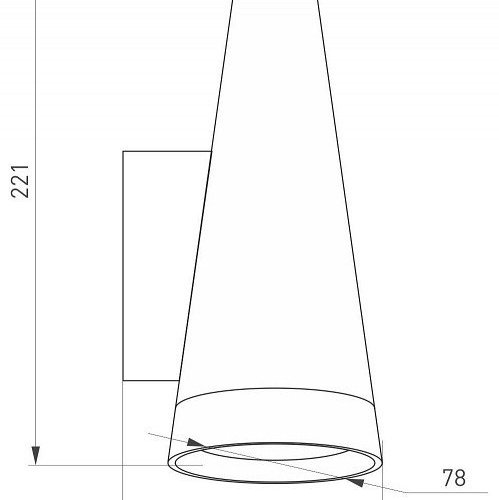 Уличный настенный светодиодный светильник Arlight LGD-Cono-Wall-7W Warm3000 035396