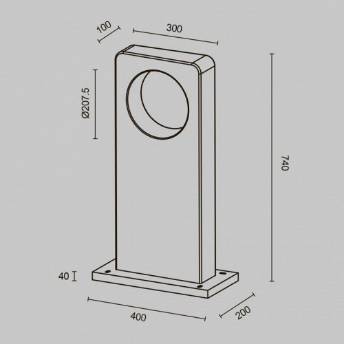 Наземный светильник Betone O469FL-L7CM3K1