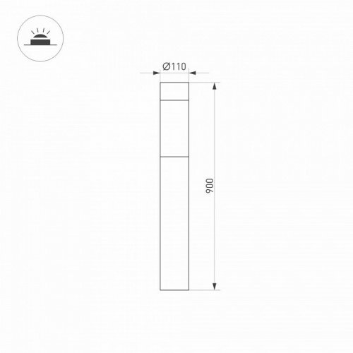 Наземный низкий светильник Arlight LGD-STEM 046613