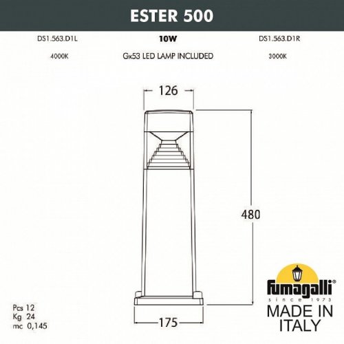 Наземный светильник Fumagalli ESTER DS1.563.000.WXD1L