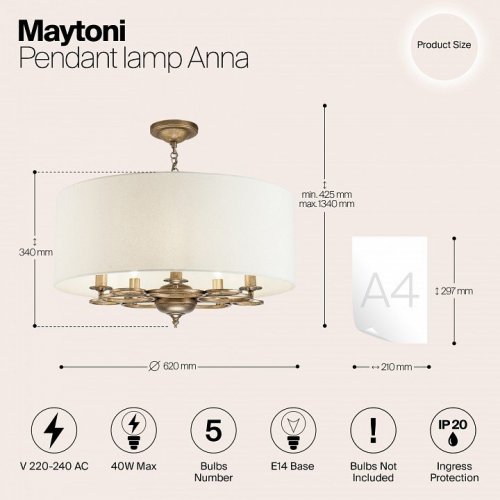 Подвесная люстра Maytoni House H007Pl H007PL-05G