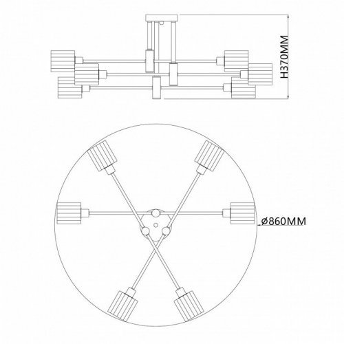 Потолочная люстра Escada Reflex 1140/6P