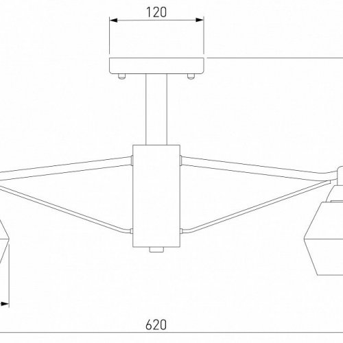 Люстра на штанге Eurosvet Takara 70135/5 кофе