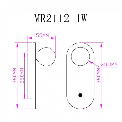 Настенный светильник Juliet MR2112-1W