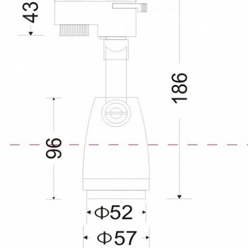 Трековый светильник Maytoni Track TR001-1-GU10-B