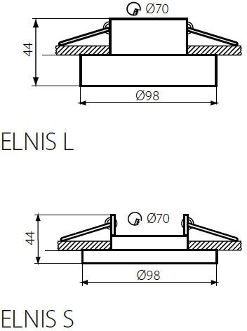 Точечные светильники Kanlux ELNIS L W 27804