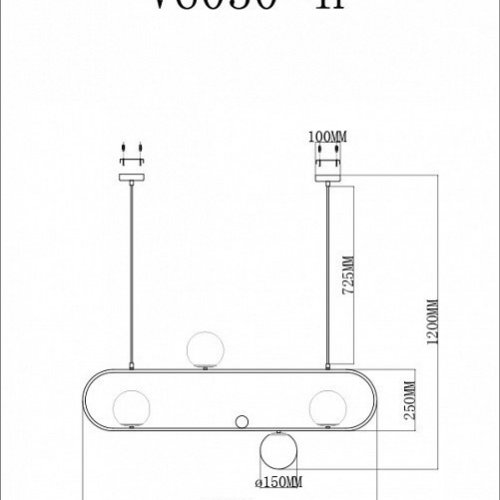 Подвесная люстра Moderli Miya V6030-4P