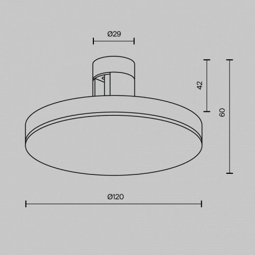 Накладной светильник Maytoni Plato TR152-1-7W3K-B