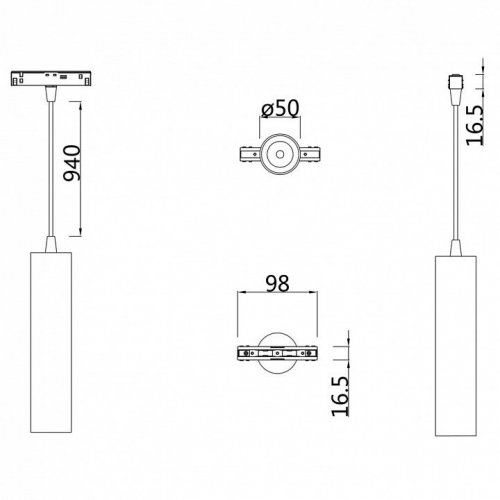 Трековый светильник Maytoni Track lamps TR016-2-12W4K-W