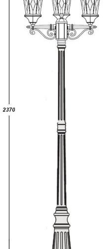 Наземный фонарь Oasis_Light ASTORIA 2M 91409MB Bl ромб